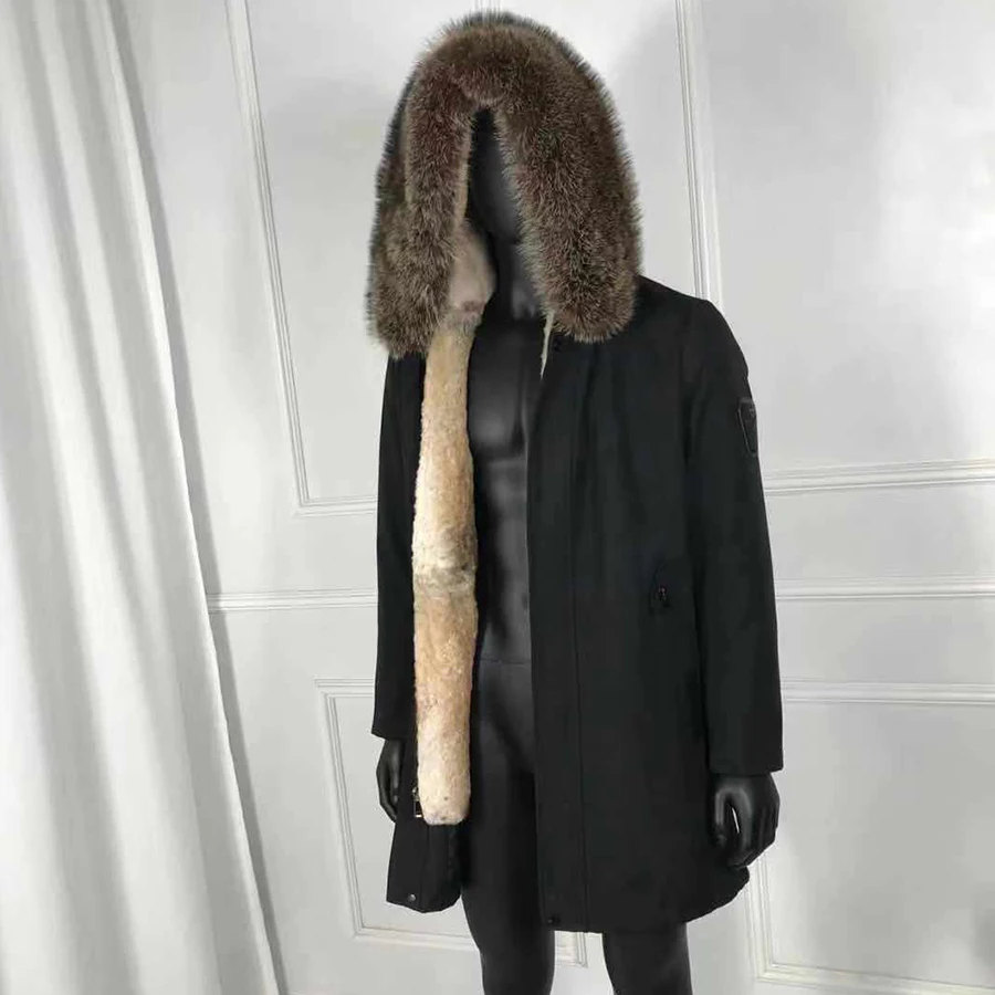 

men real fur parka