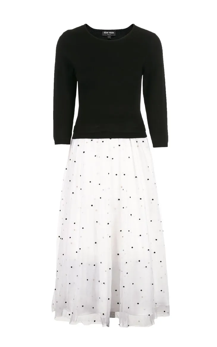 Vero Moda женское трикотажное платье Gauzy Midriff-Baring | 319146504