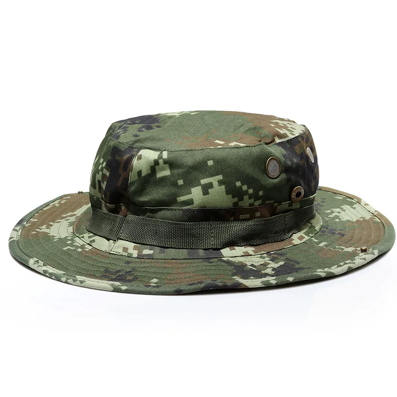 19 High Quality 19 Colors Bucket Hats Military Accessories Cap 1PC Adjustable Party Tactical Beautiful Nepalese Cap Hat Camouflage - Цвет: 19