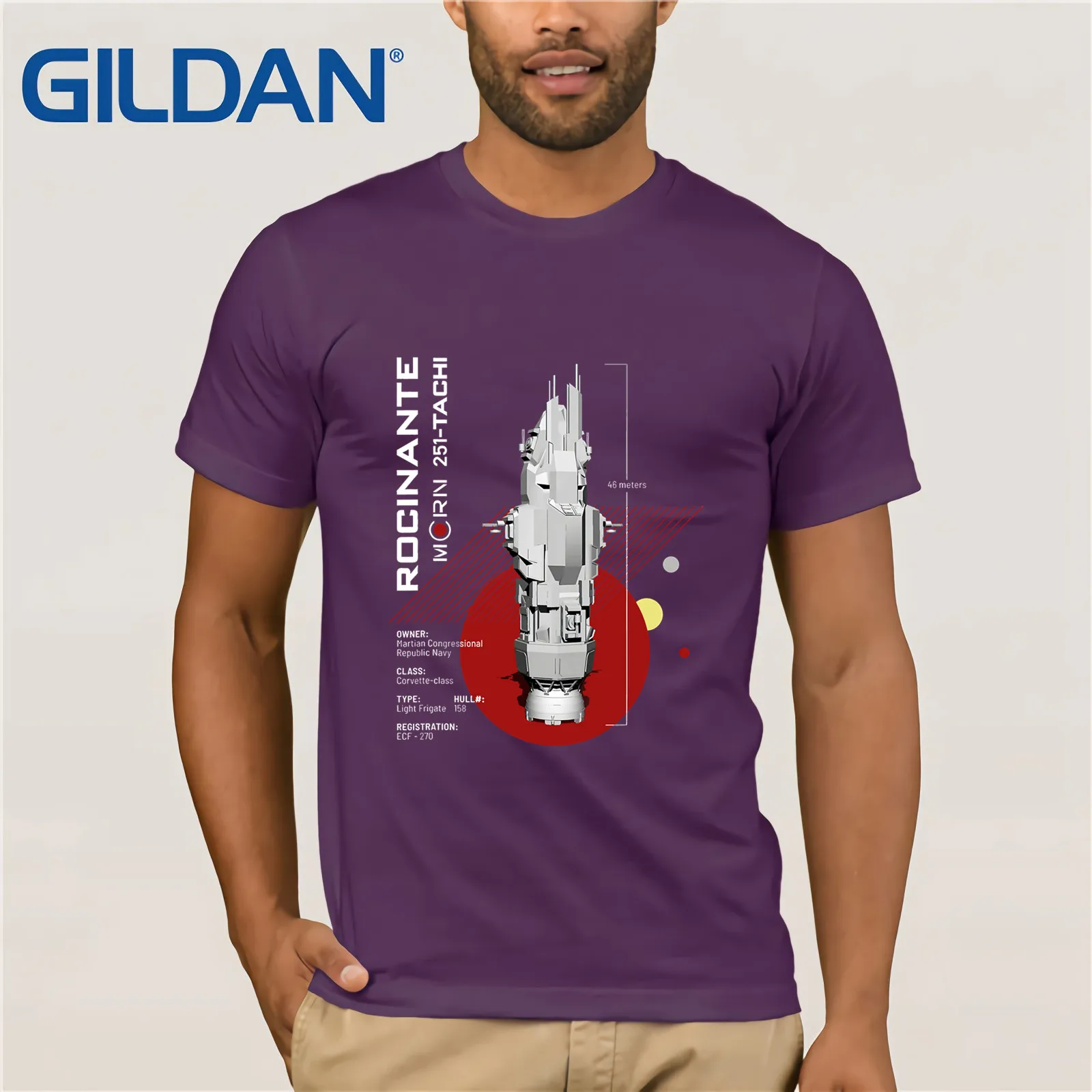 The Expanse Rocinante shipping Летняя мужская футболка с коротким рукавом