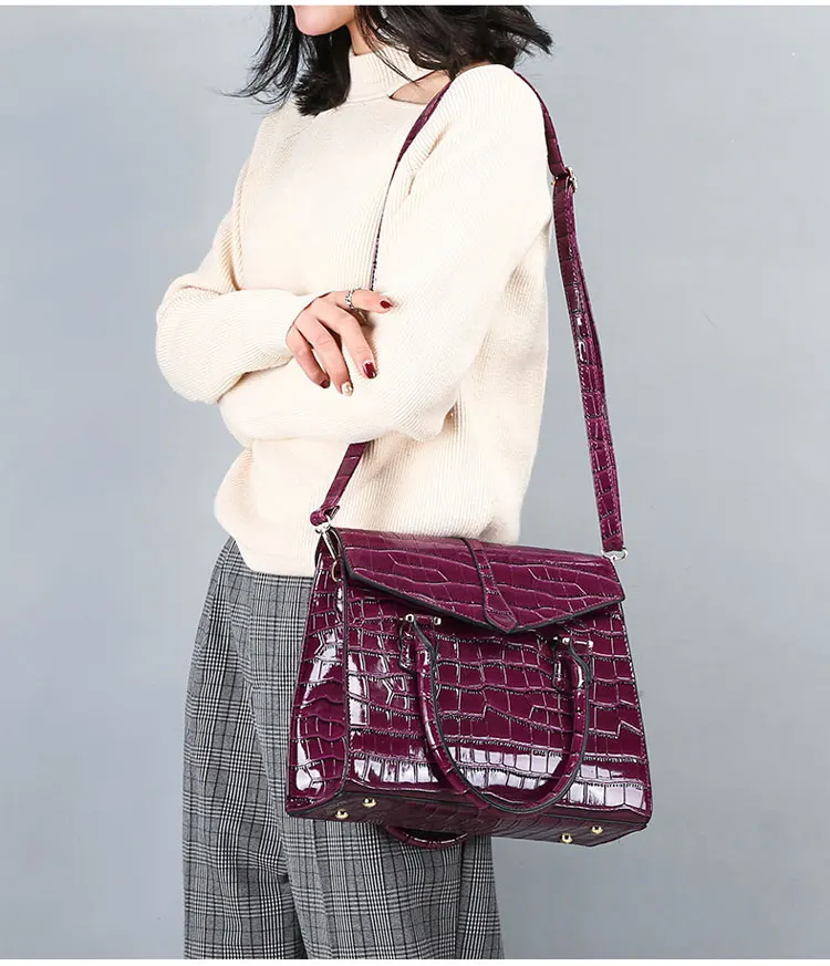女士手提包_新款女包经典百搭鳄鱼纹女士手提包欧美时尚单肩---阿里巴巴_16