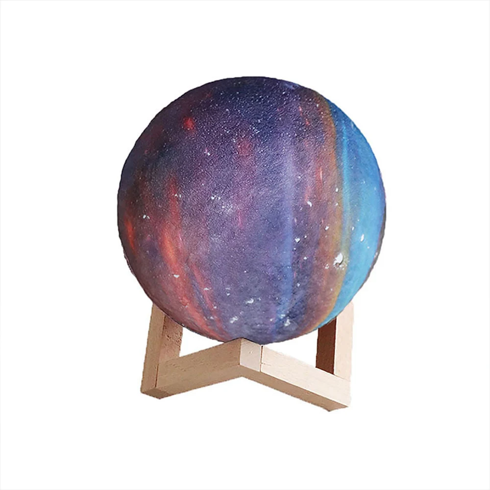 DIDIHOU Rechargeable Moon lamp Moon Light 3D Print LED Night Lampe Bedside Children's Night Light Desk Decor Novelty Gift - Испускаемый цвет: Style B