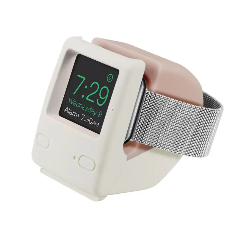 PK Universal Silicone Retro Watch Charger Charging Stand Dock Station Holder Mount For Apple Watch Series 4/3/2/1 - Цвет: PK