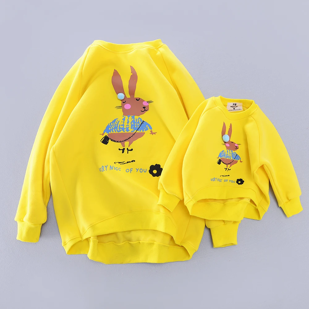 

Mother and Daughter Clothes Family Matching Outfits 2019 Autumn Winter Baby Girl Clothes Sweatshirt 100% Cotton Hoodies