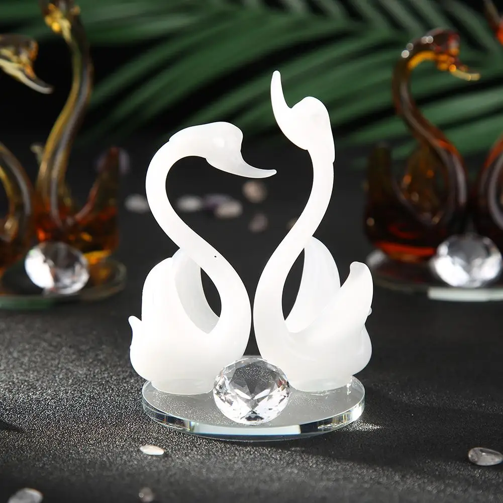 Details about   Crystal Swan Figurines Colorful Diamond Ornaments DIY Arts Gift Home Decor Porps 