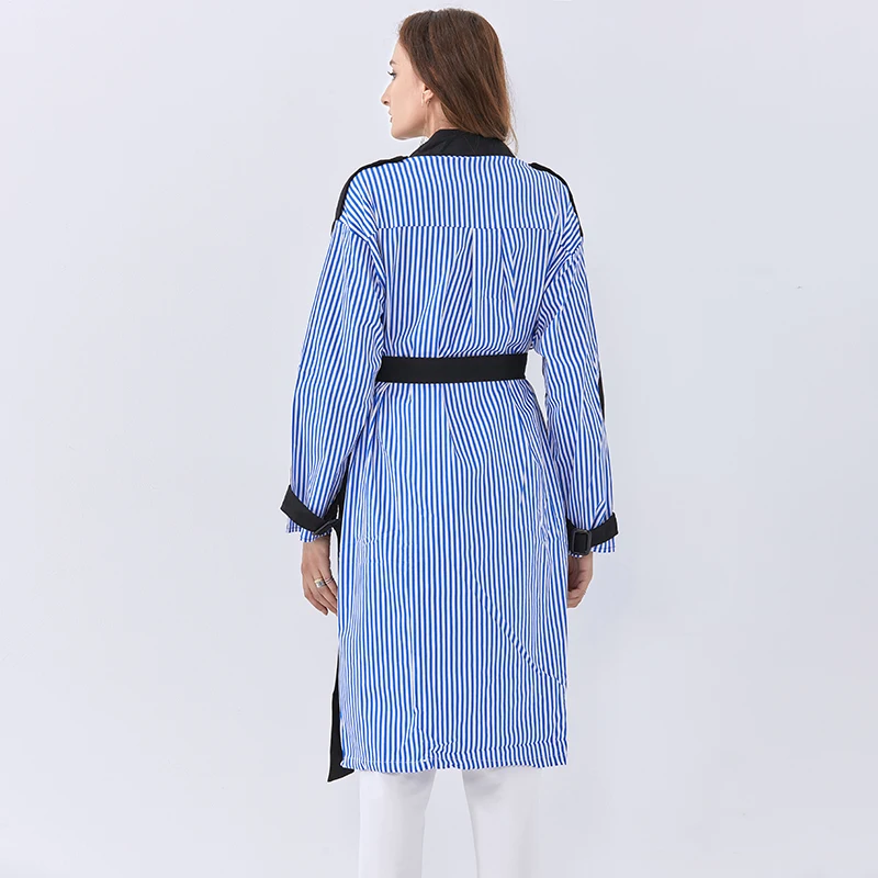 TWOTWINSTYLE Patchwork Stripes For Female