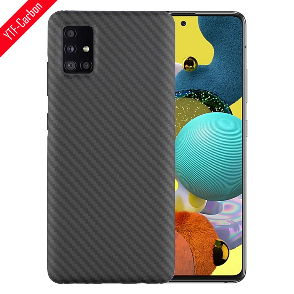 YTF-чехол из углеродного волокна для телефона Samsung Galaxy A51 арамидное волокно