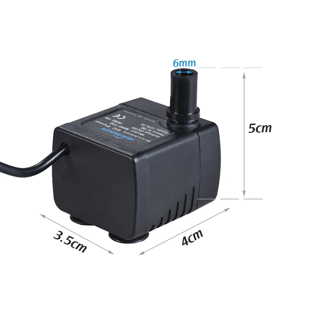 Мини погружной Бесщеточный насос для масла и воды 0,7 м 120л/Ч DC 5 В USB фонтан для аквариума садовая вода циркулирующий Декор