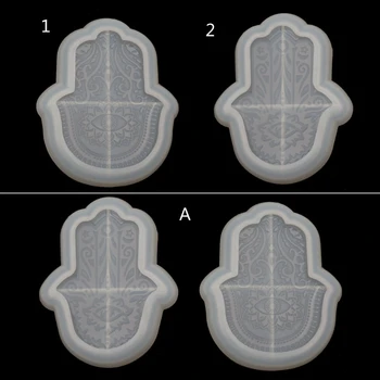 

Hamsa Hand Tray Resin Mold Palm Amulet Epoxy Resin Mold Hamsa Hand Shape Holder Jewelry Plate Dish Resin Casting Molds