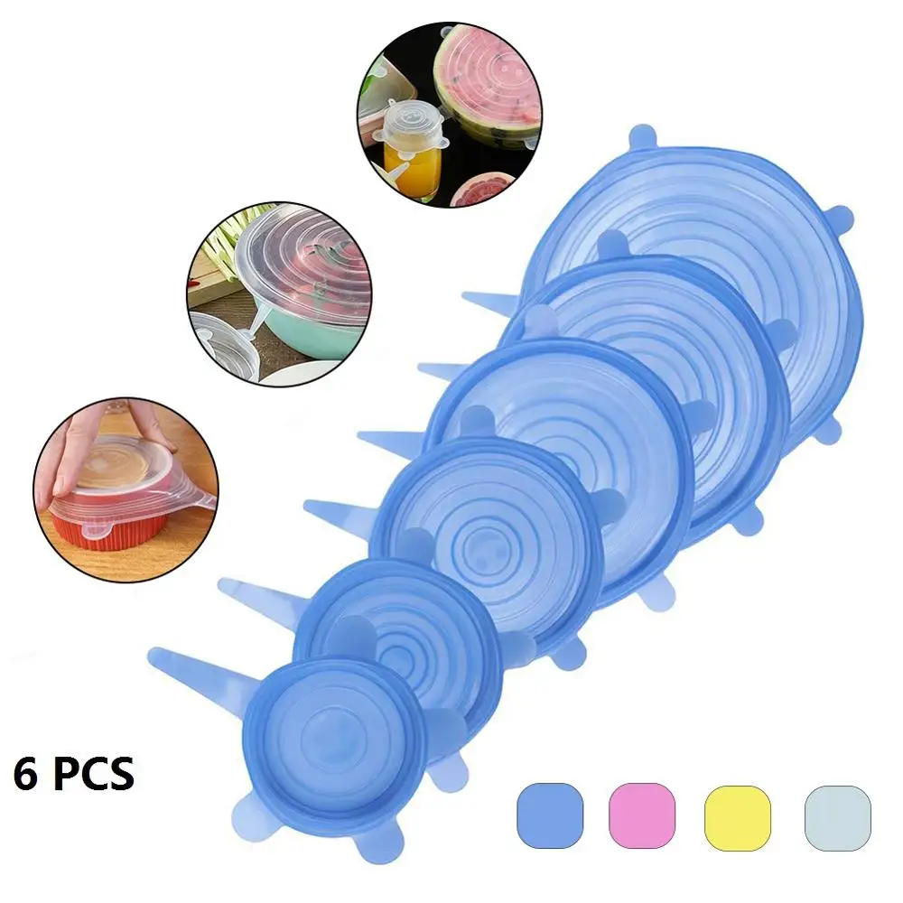 

Silicone Stretch Lids Universal Lid Silicone Bowl Pot Lid Silicone Cover Pan Cooking Food Fresh Cover Microwave Cover Kitchen