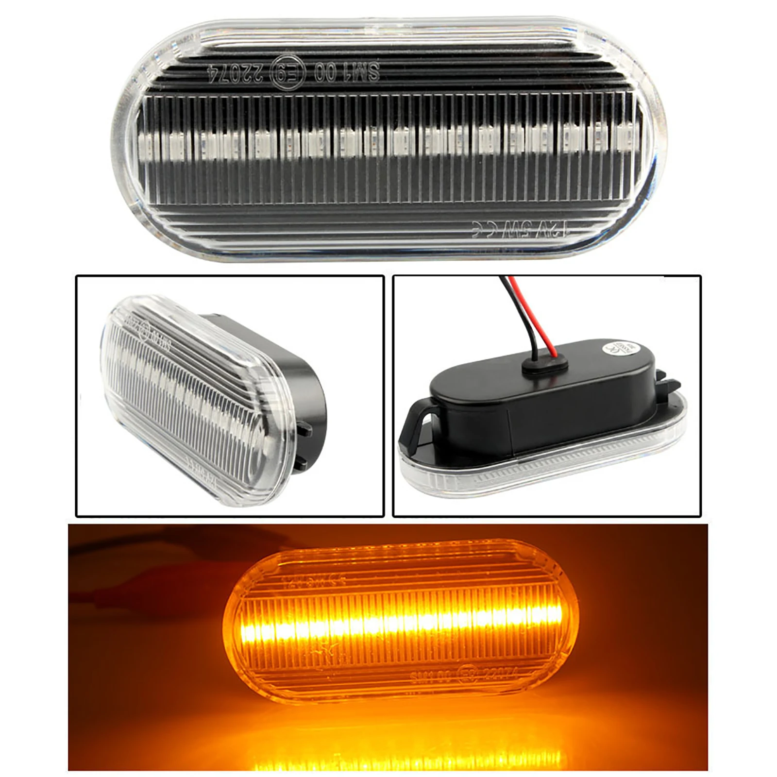 

2pcs Led Moving Turn Semaphore Light For VW Golf Bora Passat Paul Sharan Sharan Ford Skoda Side Mudguard Marker Sequential Blin