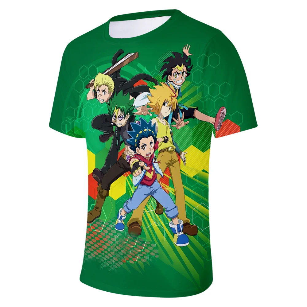 Подходит для Beyblade Burst Evolution, новая 3D футболка, мужская и женская футболка, популярная футболка с героями мультфильмов, летняя футболка с 3D принтом для мальчиков и девочек
