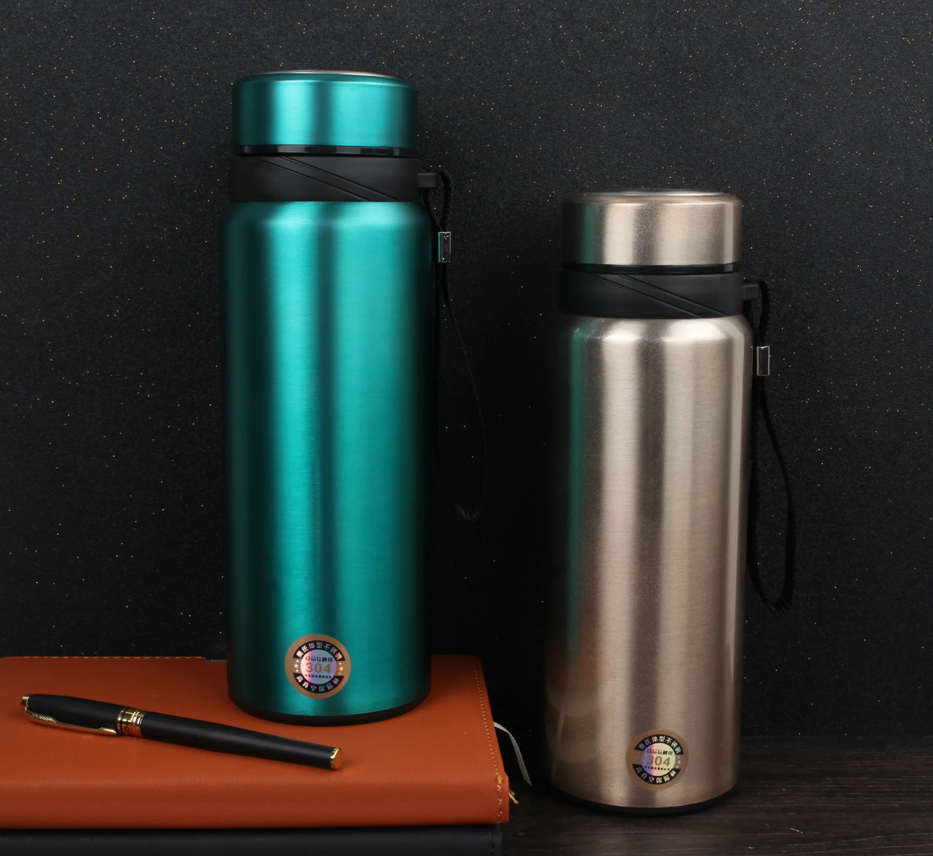 

New Style Business Dull Polish Spacious Camisole Insulated Cup Stainless Steel Water Cup Customizable Logo Gift Cup Lettering