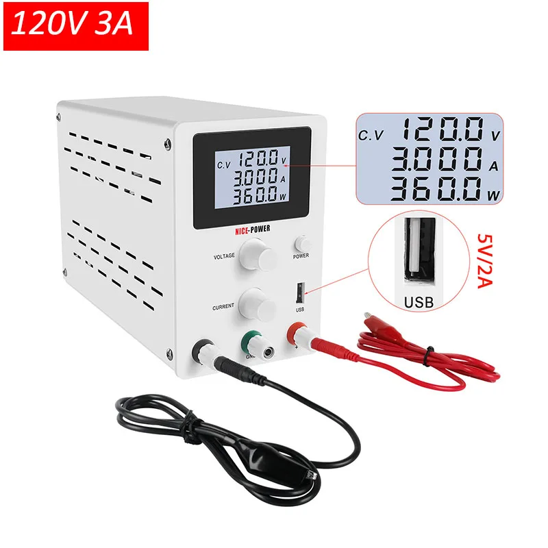 

30V 10A LCD lab power supply DC 120V 3A Switching Adjustable bench source digital laboratory power supplies voltage regulator