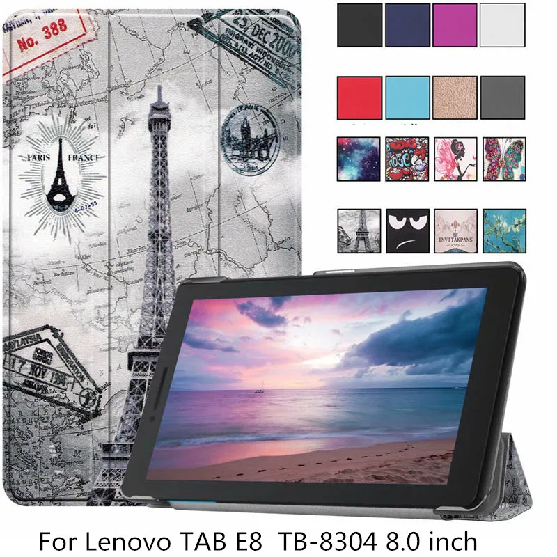 Тонкий Магнитный чехол для lenovo Tab E8 откидной Чехол-подставка для lenovo TB-8304F1 TB-8304F 8,0 дюймов планшетный ПК защитный чехол