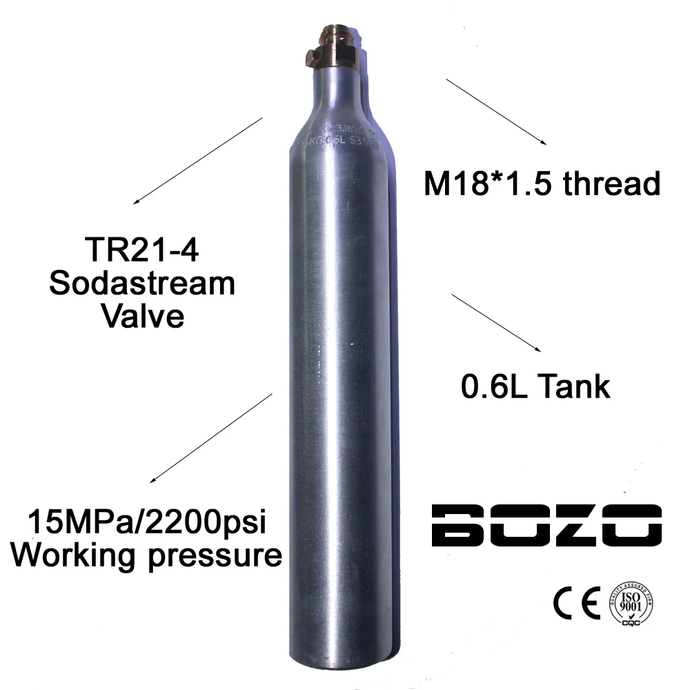 Paintball Airsoft Pcp Air Tank 0 6l Soda Water Cylinder 150bar 2200psi High Pressure Soda Water Tank Wtih Valve Paintball Accessories Aliexpress