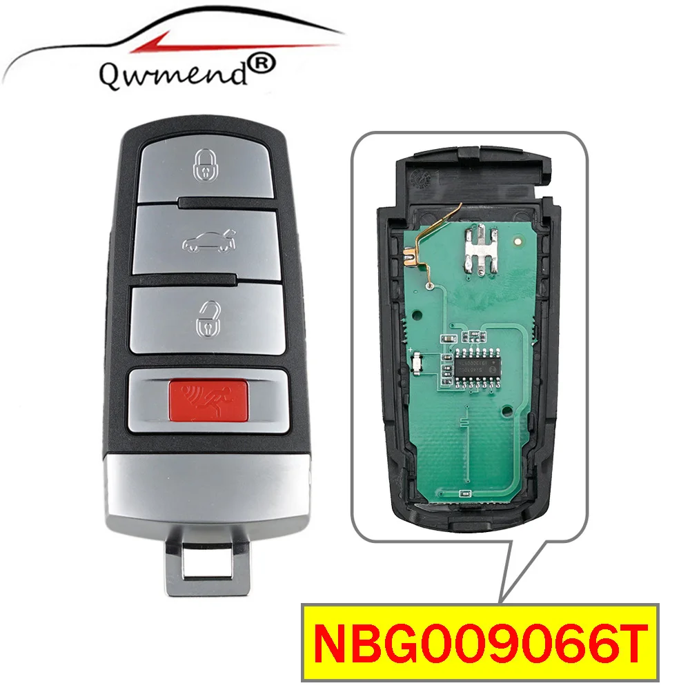 

QWMEND 3+1Buttons Smart Remote Key ID48 Chip 315Mhz For VW Passat CC 2006 2007 2008 2009 2010 2011 2012 NBG009066T