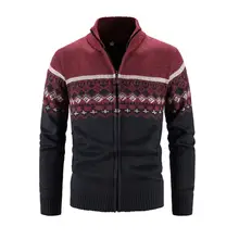

Popular Cardigan Jacket Gradient Color Winter Men Knitted Pockets Cardigan Jacket Cardigan Sweater Sweater Coat
