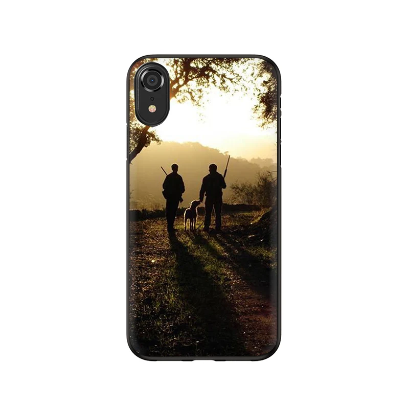 EWAU Hunter Dog hunting Silicone phone case for iphone 5 5s SE 6 6s 7 8 Plus X XR XS 11 Pro Max - Цвет: B3