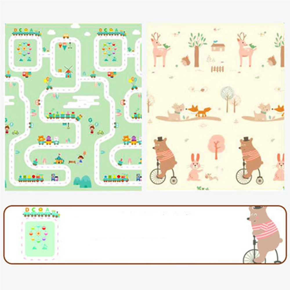 2cm игровой коврик Xpe Puzzle, детский утолщенный коврик для детской комнаты, коврик для ползания, складной коврик, Детский ковер игровой коврик 200*180*2 см - Цвет: Оранжевый