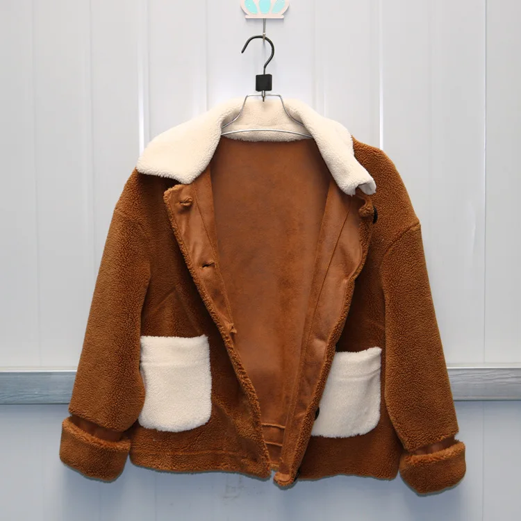 S/9Xl женские зимние осенние искусственная шерсть меховые куртки повседневные короткие sequion Лоскутные искусственный мех пальто Manteau Fourrure Femme J3051