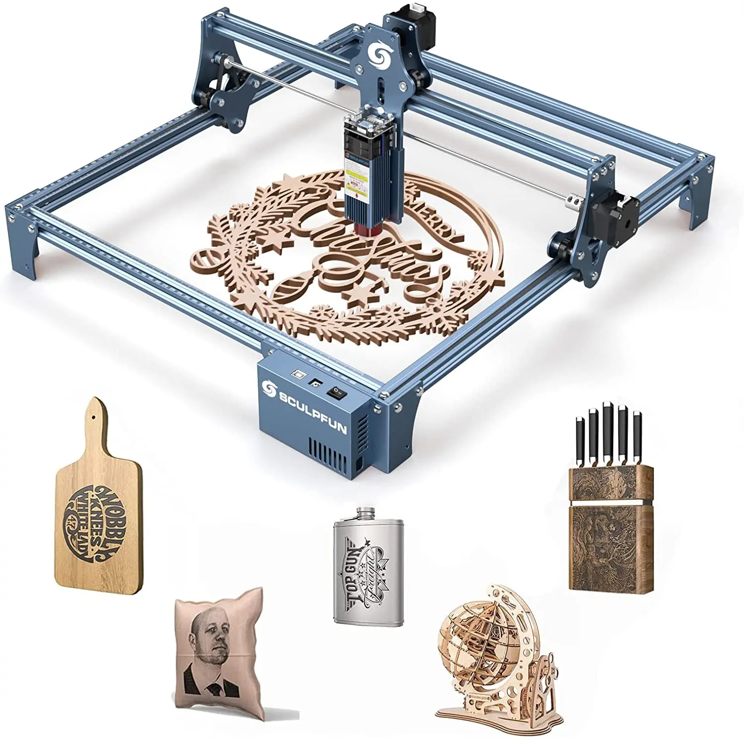 SCULPFUN S9 90W Laser Engraving Machine Ultra-thin Shaping Technology High-precision Wood Acrylic Cutter 410x420mm | Компьютеры и офис