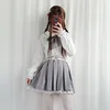2022 Cute Lolita Spring And Autumn Fairy Female Bear Pure Cotton Dress + Shirt Role-Play Two-Piece  Cosplay Kawayi ► Photo 2/4
