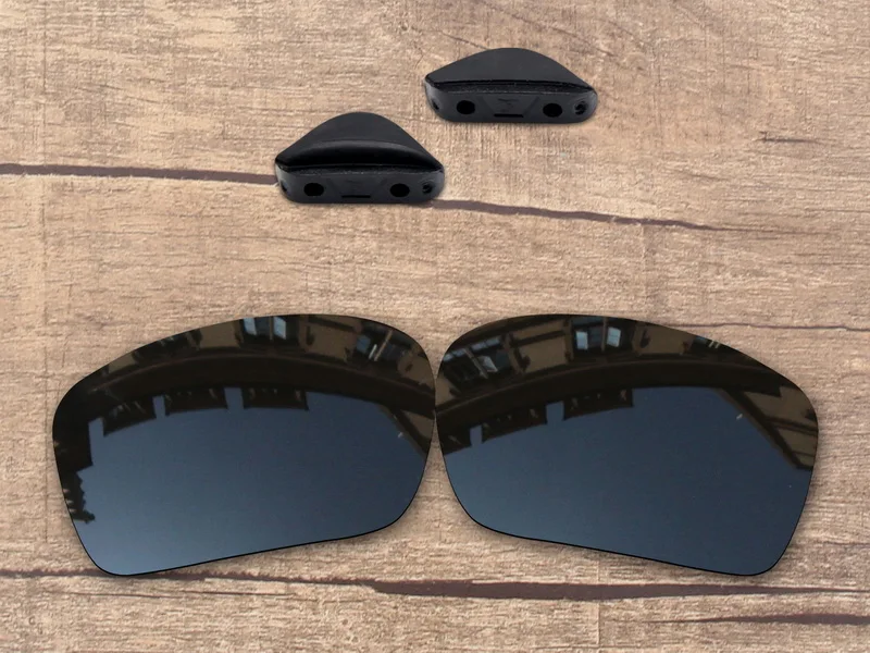 Stealth Black Vonxyz 20+ выбор цветов, Поляризованные Сменные линзы и черные носовые упоры для-оправа Oakley Triggerman OO9266 - Цвет линз: Stealth Black