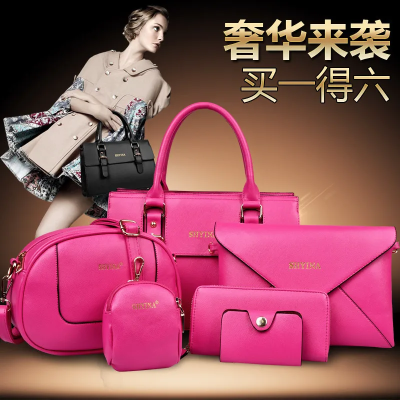 

Flower Yan 2019 Spring And Summer New Style Simple Shoulder Bag Large Bag Different Size Bags Six Pieces Set WOMEN'S Bag Shoulde