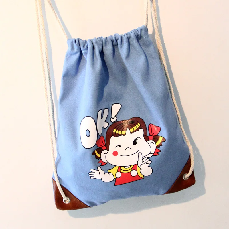 C7 Для женщин Drawstring рюкзак, сумка для покупок из хлопка парусиновая спортивная сумка для путешествий Карманный чехол Worek plecak Sznurek Sacos De Mujer; большие размеры - Цвет: C7