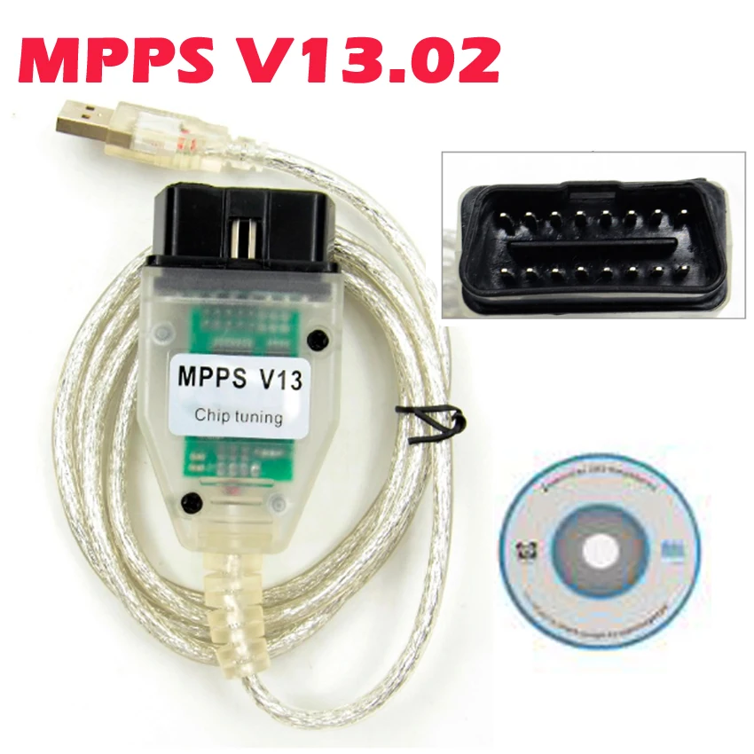 MPPS V13.02 V13 K CAN Flasher Чип для Fiat ECU Программатор Remap OBD2 Профессиональный