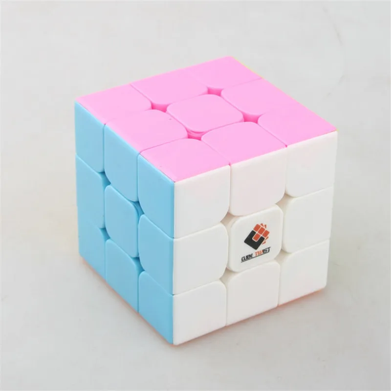 Магический куб 3x3x3 Твист Головоломка Куб детские игрушки Радужный цвет без наклеек Обучающие магические игрушки для детей