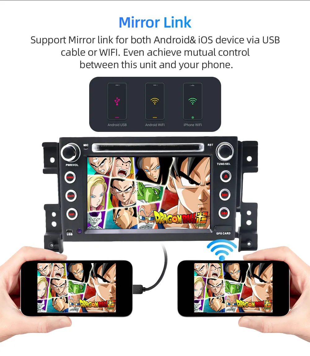 Perfect 2Din PX6 Car DVD Player For Suzuki Grand Vitara 2005-2018 Android 9.0 GPS Navigation Bluetooth SWC Mirror Link 4G+64G ROM DAB 20