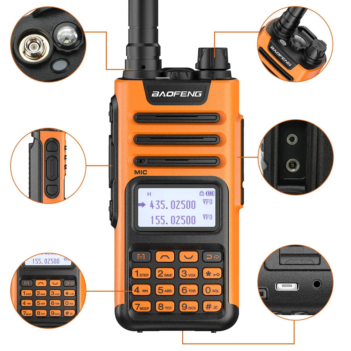 2pcs Baofeng Uv13 Pro 10w Powerful Handheld Transceiver Dual Band Walkie  Talkie Upgrade Of Uv-10r Two Way Radio With Typ-c Cable Walkie Talkie  AliExpress