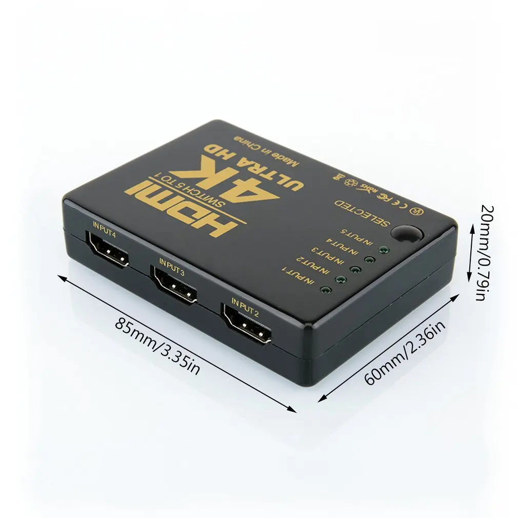Hdmi коммутатор Five In и One Out 4K* 2K Hdmi Five In One Out с пультом дистанционного управления Инфракрасный Hdmi конвертер