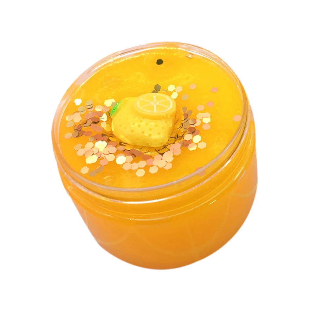Simulation Fruits Pineapple Color Cloud Slime anti Stress Kids Clay Toys Interesting Novelty slime toy for kids #B