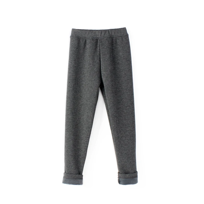 Dark grey Детские Леггинсы теплые зимние штаны из хлопка для девочек леггинсы для девочек Детские эластичные брюки для девочек 3, 5, 7, 9, 12 лет - Цвет: Dark grey