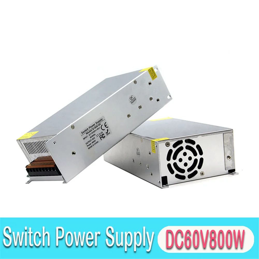 60V 13.3A 800W Драйвер импульсного источника питания Трансформаторы AC110V 220V к DC60V SMPS для осветительного принтера CNC шаговый насос