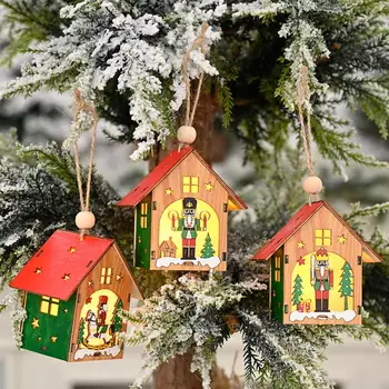 

Wooden House Walnut Soldier Ornaments Christmas Tree Pendant Christmas Decoration for Home Navidad 2020 New Year 2021 Xmas Gifts