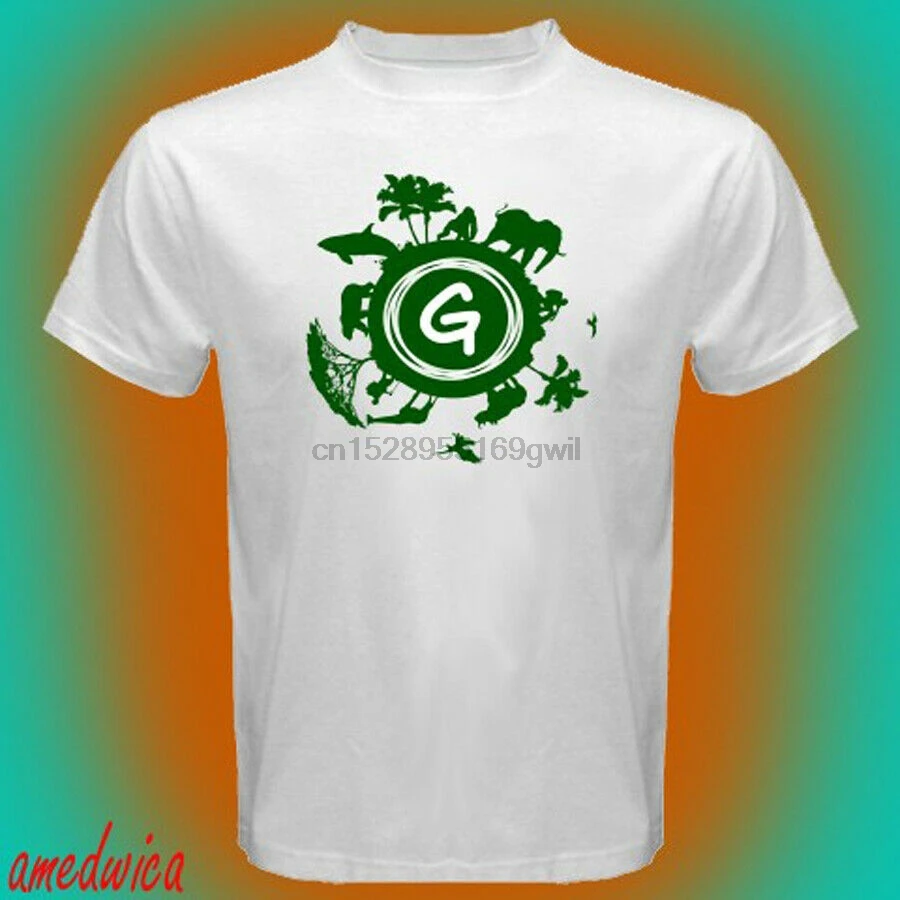 Camiseta blanca para hombre con Logo de la organización ambiental de  greenpaz| | - AliExpress