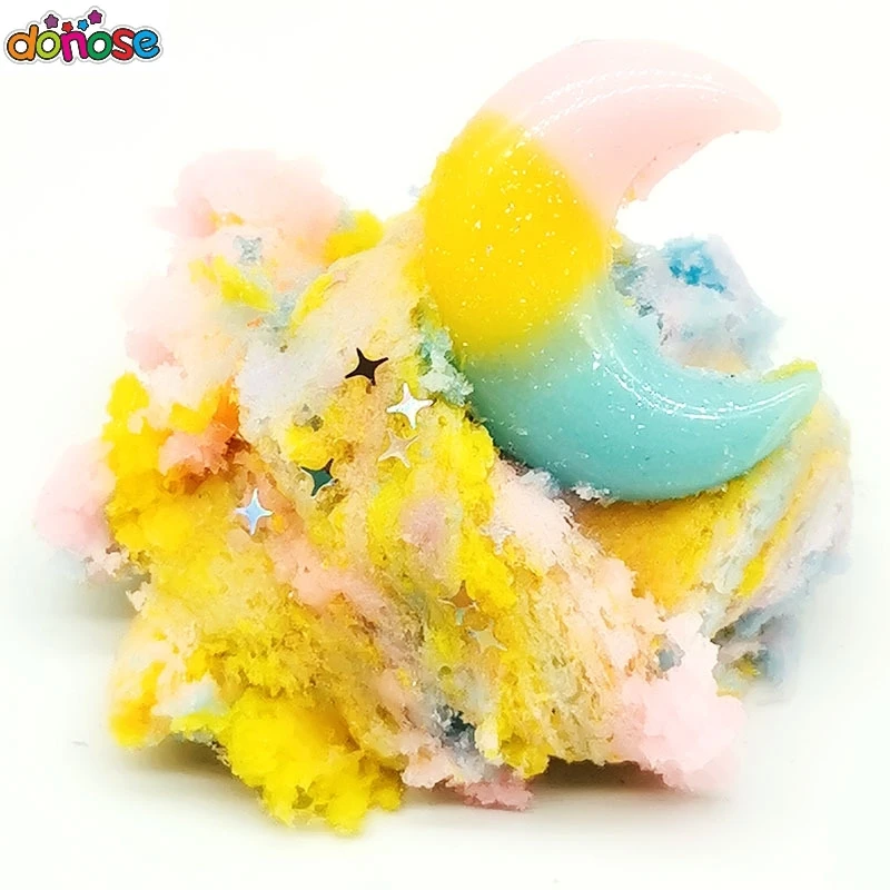 Луна Звезда слизь пушистые поставки полимерные бусины слизь блеск Playdough волшебный цветной песчаный Пластилин игрушки для детей