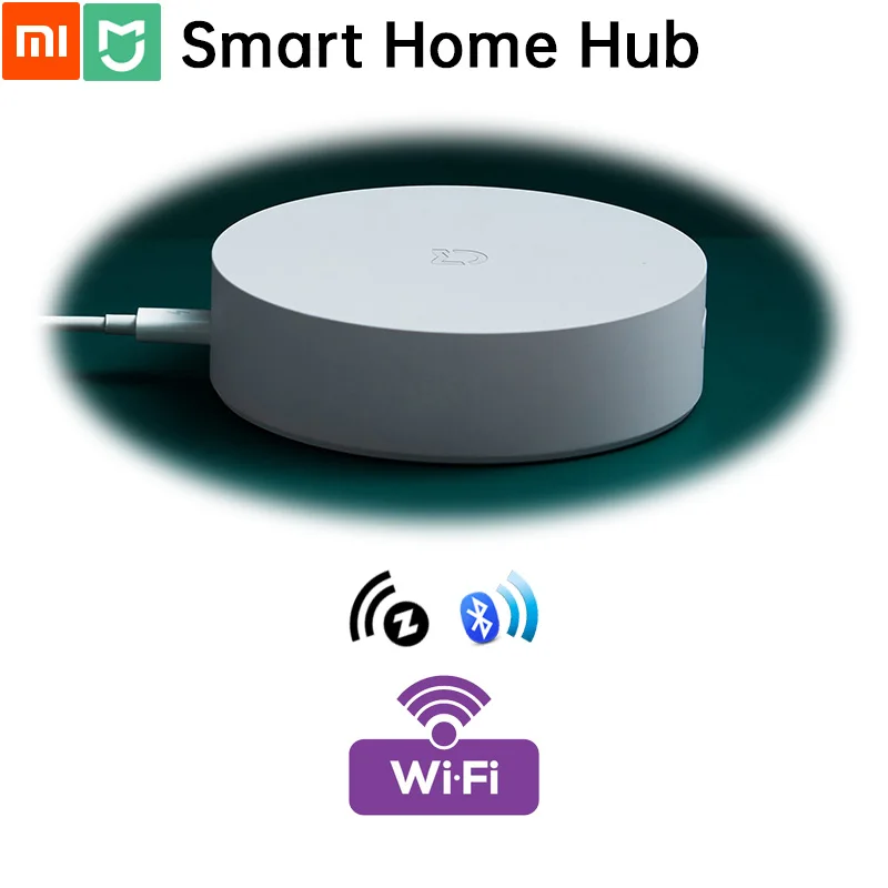 US Plug Xiao mi jia 3в1 mi умный дом концентратор управления Zigbee WiFi Bluetooth сетка интеллектуальная Автоматизация аномальный интернет - Цвет: US Plug