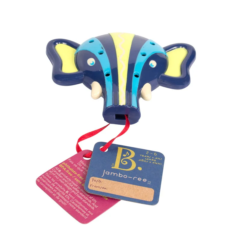Америка B. Toys B. Детская игрушка Африка детская игровая площадка голубой слон восемь отверстий окарина как свисток флейта