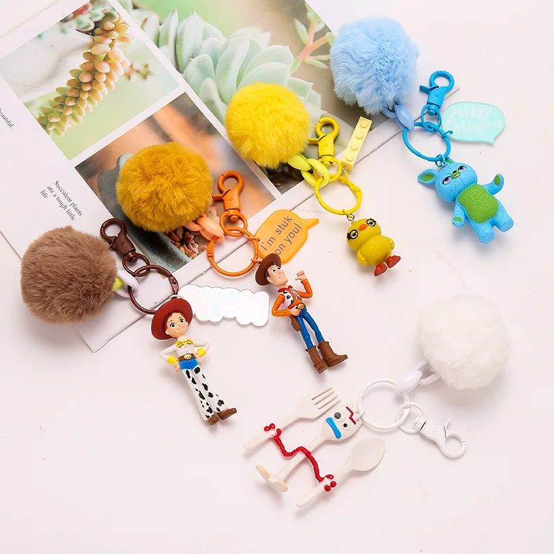 

Cute Cartoon Toy Story 4 Sheriff Woody Cowgirl Forky Action Figures Doll Keychain for Kids Toys for Women Bag Charms Pendant