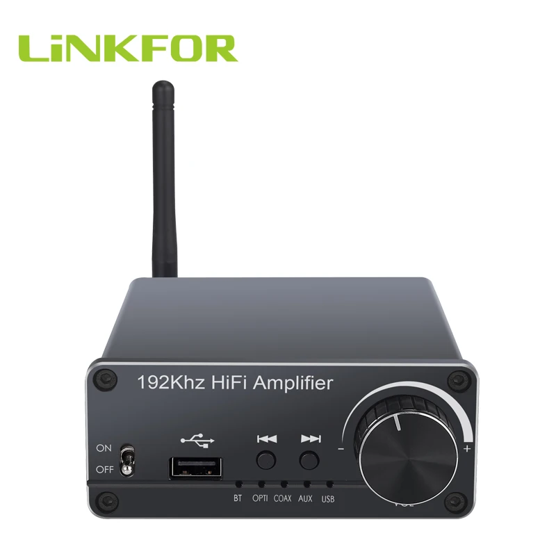 LiNKFOR 192 кГц Bluetooth-совместимый стерео аудио усилитель 5 0 30 Вт + оптический USB