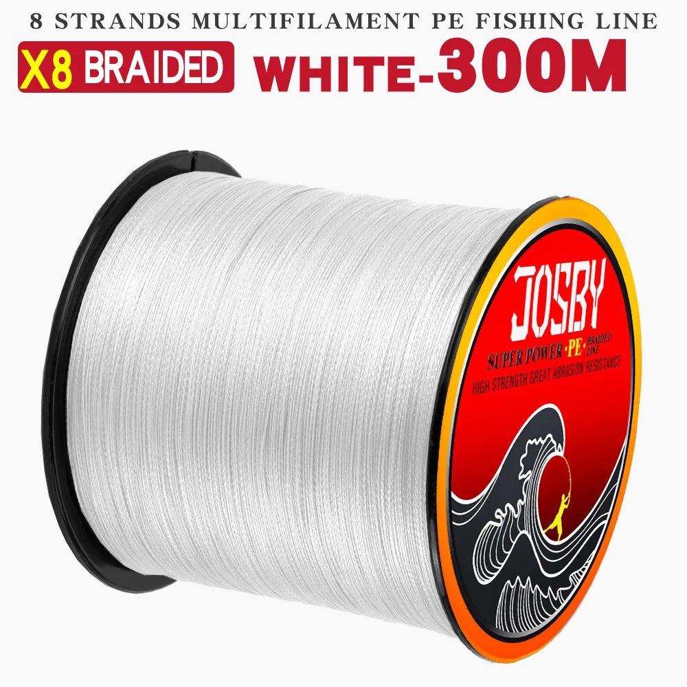 8 braid 300m white JOSBY 300 м Peche 8 фторуглеродная леска рыболовный Карп шнур PESpinning PE Multifilamento море Япония провод супер сильный - Цвет: 8 braid 300m white