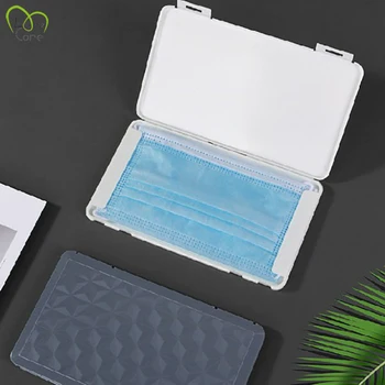 

Portable Grey Mask Storage Box Mask Dust-proof Pollution-proof Security Mask Box Organizer