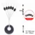 10~30 Групп Float Space Bean Catfish Carp Fishing Float S M L Black Highquality Rubber Space Beans Oval Stopper Fishing Bobber