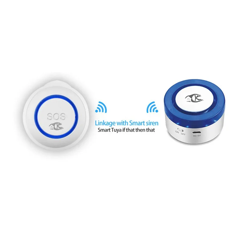 TUYA WiFi SOS Button Wireless SOS Emergency Button Alarm Home Burglar Alarm Sensor 2.4G Senspr Panic Sos