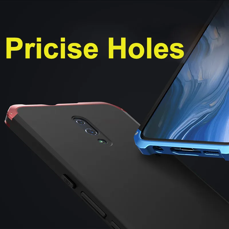 Металлический бронированный чехол Reno для OPPO Reno 2 чехол противоударный алюминиевый задняя крышка Жесткий PC Coque для OPPO Reno 10X Zoom чехол R15X Funda